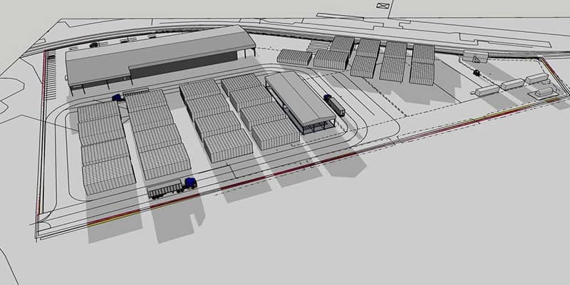 Illustration of storage depot